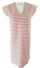 Madewell Women&rsquo;s XXS Dress Vacances Red Striped Knit Mini Cap Sleeve EUC
