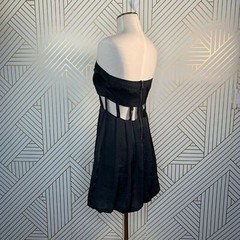 NWT KEEPSAKE the Label Here and Now Bubble Dress Black Cutout Party Mini Size 6