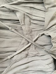 Bohme Spaghetti Straps Crisscross elastic Waist Dress Sz S Grey cottagecore