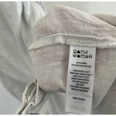 Tahari Linen Blend White Silver Shimmer Maxi Dress Womens Large Beach Boho