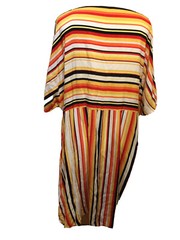 Ladies SHEIN CURVE A Line Striped Dress U.K. 2XL T4539
