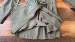 Zara Green Collared Long Sleeve Solid Wrap Shirt Dress Short S Pocket Zipper