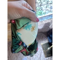 Faux Wrap Dress Womens Size 8 Pink Teal Abstract Floral Watercolor Sheath Cleo