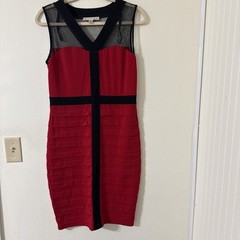 AA Studio AA Black & Red Sleeveless Casual Dress Women&rsquo;s Size 10