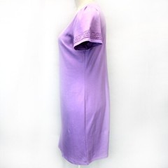 Talbots Plus Lavender Cotton Short Sleeve Boat Neck Mini Dress, Size 0X Petite