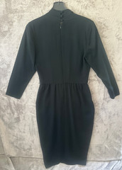 Vintage Rimini Neiman Marcus Woman’s size 6 V neck Black Dress with Flap/NO belt