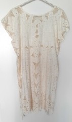 Free People Jen&rsquo;s Pirate Booty Embroidered Cut Out Tunic Mini Dress Ivory Size S