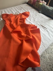 Notched Neck Cap Sleeves Asymmetrical Hem Party Dress