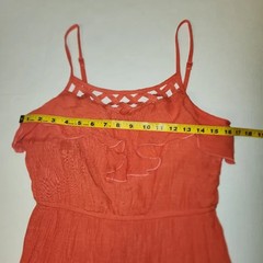 Red Camel Empire Waist Spaghetti Strap Coral Pink Dress Medium M EUC
