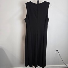 Alexia Admor Colorblock Midi Dress Green Tan Black Button Detail Size M Indie