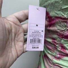 Wild Fable Womens Sleeveless Cut Out Ruched Front Bodycon Dress Green Pink M NEW