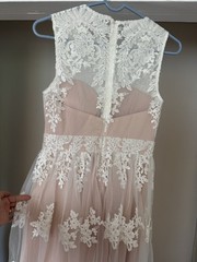 BHLDN Blush/Ivory Floral Lace Embroidered Sleeveless Maxi Dress 4