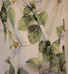 White House Black Market Ruched Midi Dress Forever Floral Hem Ecru NWT $170 14