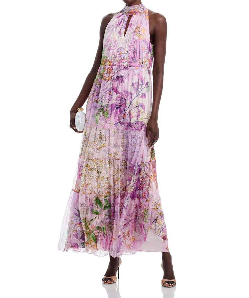 Johnny Was Riona Halter Maxi Silk Dress XL;NWT