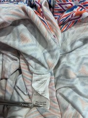 CAbi In the Sun Maxi Dress Aztec Ikat Geometric Knit Orange Blue Slit Size Small