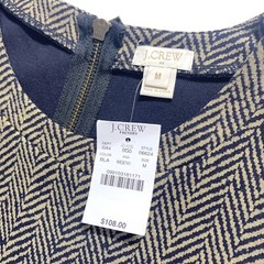 J.Crew Womens Medium Stretch Ponte Dress Herringbone Stripe NWT Style 06624