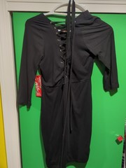 Hot Kiss Women&rsquo;s Sexy Black Lace Up Dress NWT Size Medium