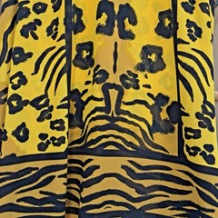 Vanessa Williams Maxi Dress Size 10 Long Sleeve Animal Print Lagenlook Cocktail