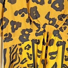 Vanessa Williams Maxi Dress Size 10 Long Sleeve Animal Print Lagenlook Cocktail