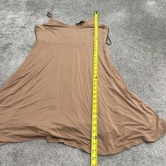 Forever 21 + A-Line Tank Dress Womens 0X Solid Brown Flowy Soft Stretch Casual