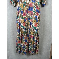 Vintage Express Compagnie International Medium Dress 90s Grunge Floral Colorful