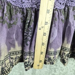 BCBG Max Azaria Dress Womens 6 Purple Floral Cottagecore Boho Fairy Whimsical