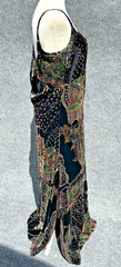 VTG CHRISTIAN LACROIX Bazar Stunning Velvet Maxi Dress Gown High Slit EU 38 S/M