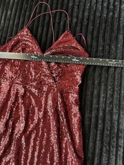 NWT Altar’d State Red Sequin Mini Dress Size Large V Neck