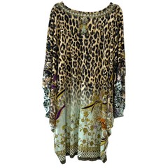 Camilla Nomadic Nymph Dress Size O/S One Size – Bat Sleeve Leopard