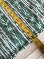 J. Jill Shift Dress XL Green White Striped Embroidered V-Neck Sleeveless Knee