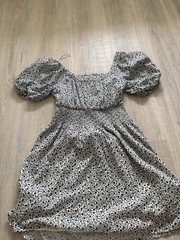 Old Navy Floral Black And White Dress