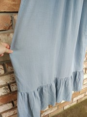Muslin Comfort NWT Blue Basic Strap Night Gown Dress W/Pockets S/M Beach Summer