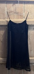 Un Moudes CAMAIEU Strappy Lined Silver Mini Dress (S)