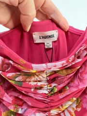 L&rsquo;AGENCE Floral Ruched Dress – Size M