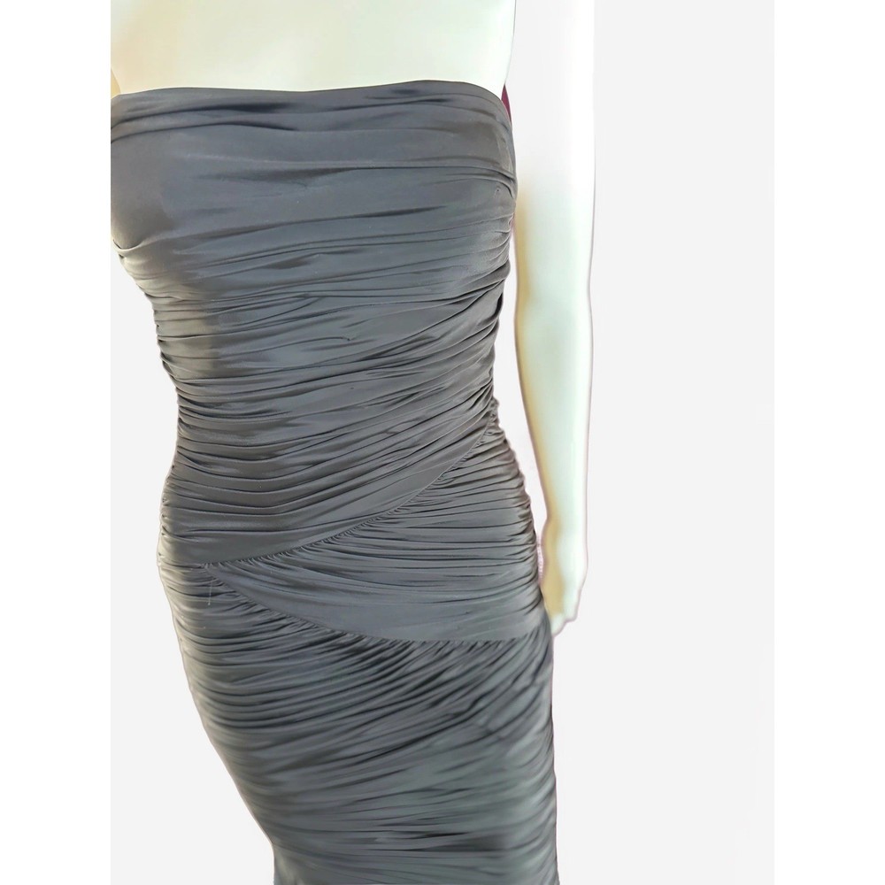Bee Darlin Black Strapless Ruched Maxi Dress Size 3/4 Prom Formal Gown