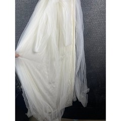 Ivory Strapless Tulle Overlay Maxi Dress XL Romantic Bridal Fairycore Gown
