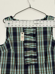 Talbots NWT Plaid Sleeveless Sheath Dress Ruffle Front Size 8 Cotton $109