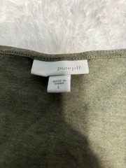 Pure Jill J.Jill Sleeveless Dress Size Large Green Comfy Midi with Pockets!