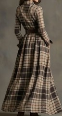 Women&rsquo;s Button Down Collared Long Sleeve High Waist belted dress size L Pockets