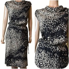 Nice St John Casual to Career Animal Print Draw String Dress sz 12 ~ Large