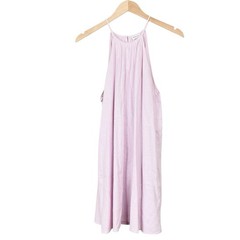 Aritzia Babaton Ban Linen Halter Mini Dress Sleeveless Flowy Pink Size Medium