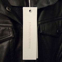 Jonathan Simkhai Eve Vegan Leather Mini Shirt Dress Soft 8 Black Button Up NWT