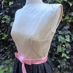 Vintage Maison Petite by Kasper Cocktail Dress Wrinkle Taffeta Satin Bodice