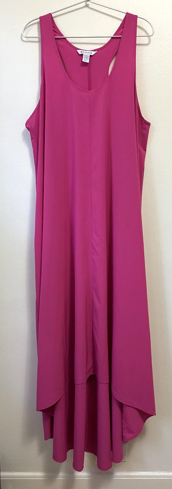 Athleta Racerback Pockets Lightweight High Low Pink Presidio Dress XL TALL