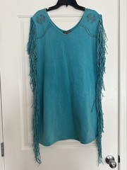 Cowgirl Up Top/Dress With 9” Fringe XL