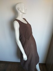 CREA CONCEPT brown sleeveless linen dress size 36 S