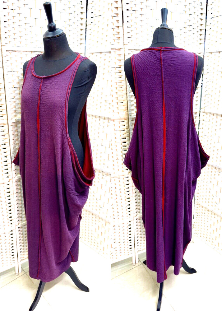 ALAMBIKA LONG COLOURFUL DRESS TOP SIZE – S – M – MADE IN ISRAEL.
