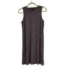 J Jill Wearever Collection Size SP Maroon/White Rayon/Lycra Spandex Shirt Dress