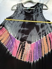INDIA BOUTIQUE Softly Draped Colorful BOHO Tie-Dye Dress – One Size