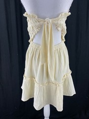 Sea New York Sophie Solid Strapless Smocked Cover Up Bodice Dress Womens M Cream